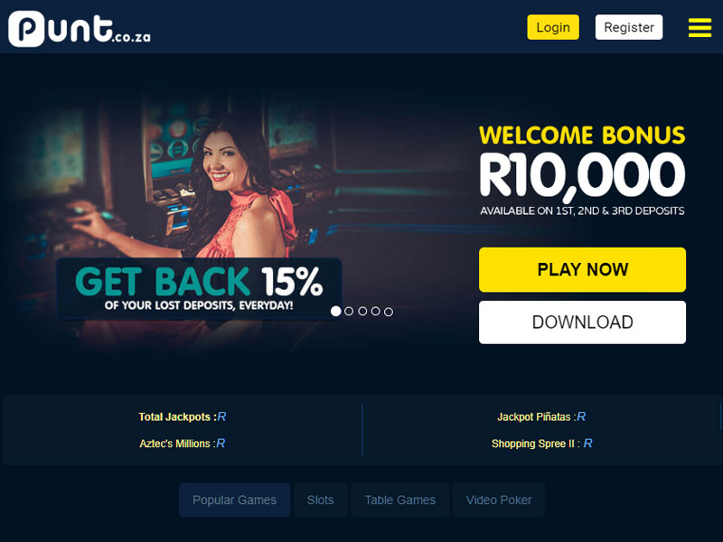 punt casino homepage