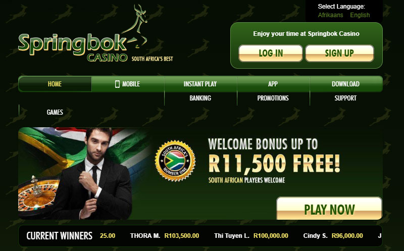 springbok casino homepage